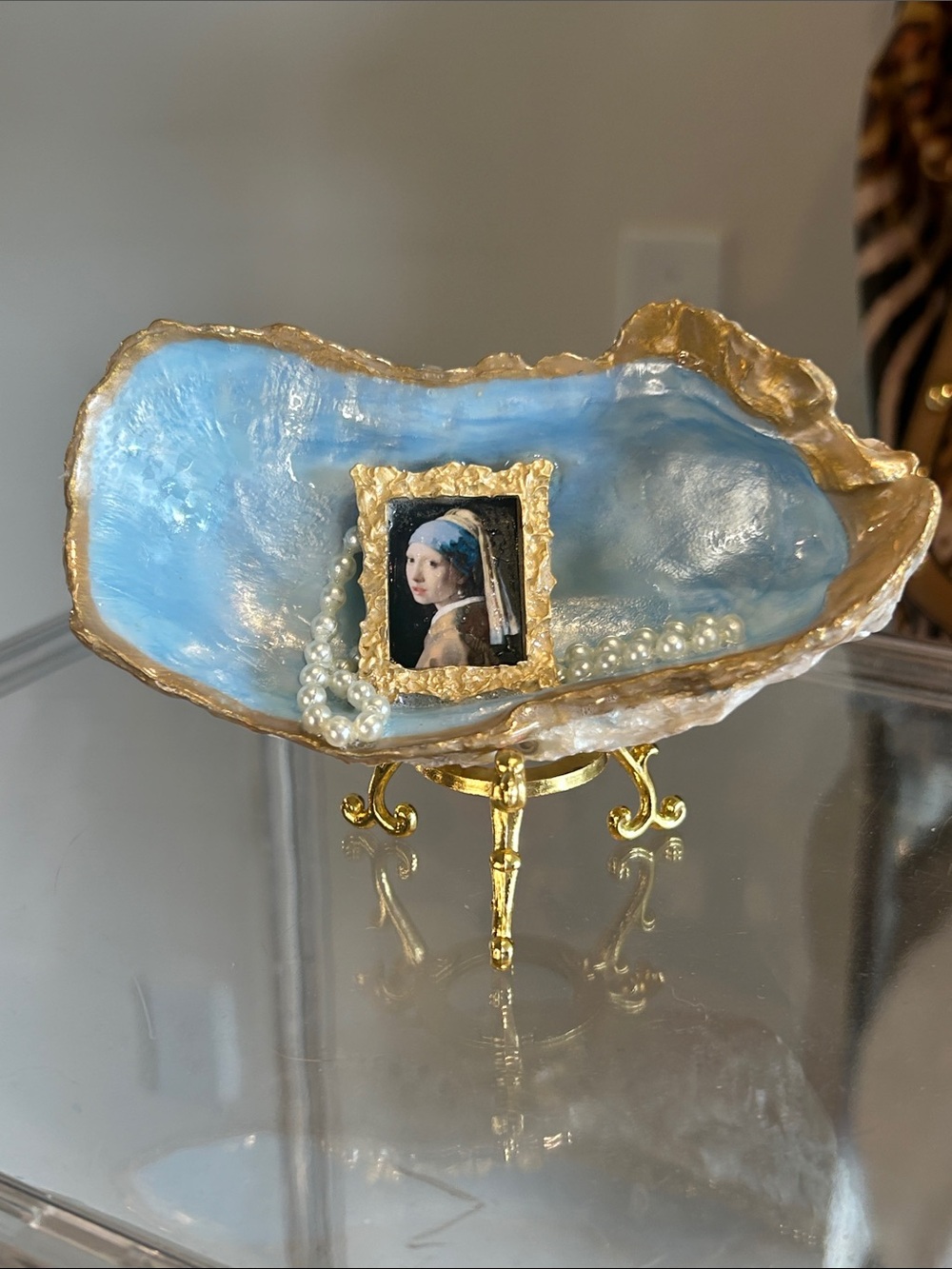 Girl With The Pearl Earring by Vermeer Oyster Shell Trinket Dish New - Picture 4 of 7